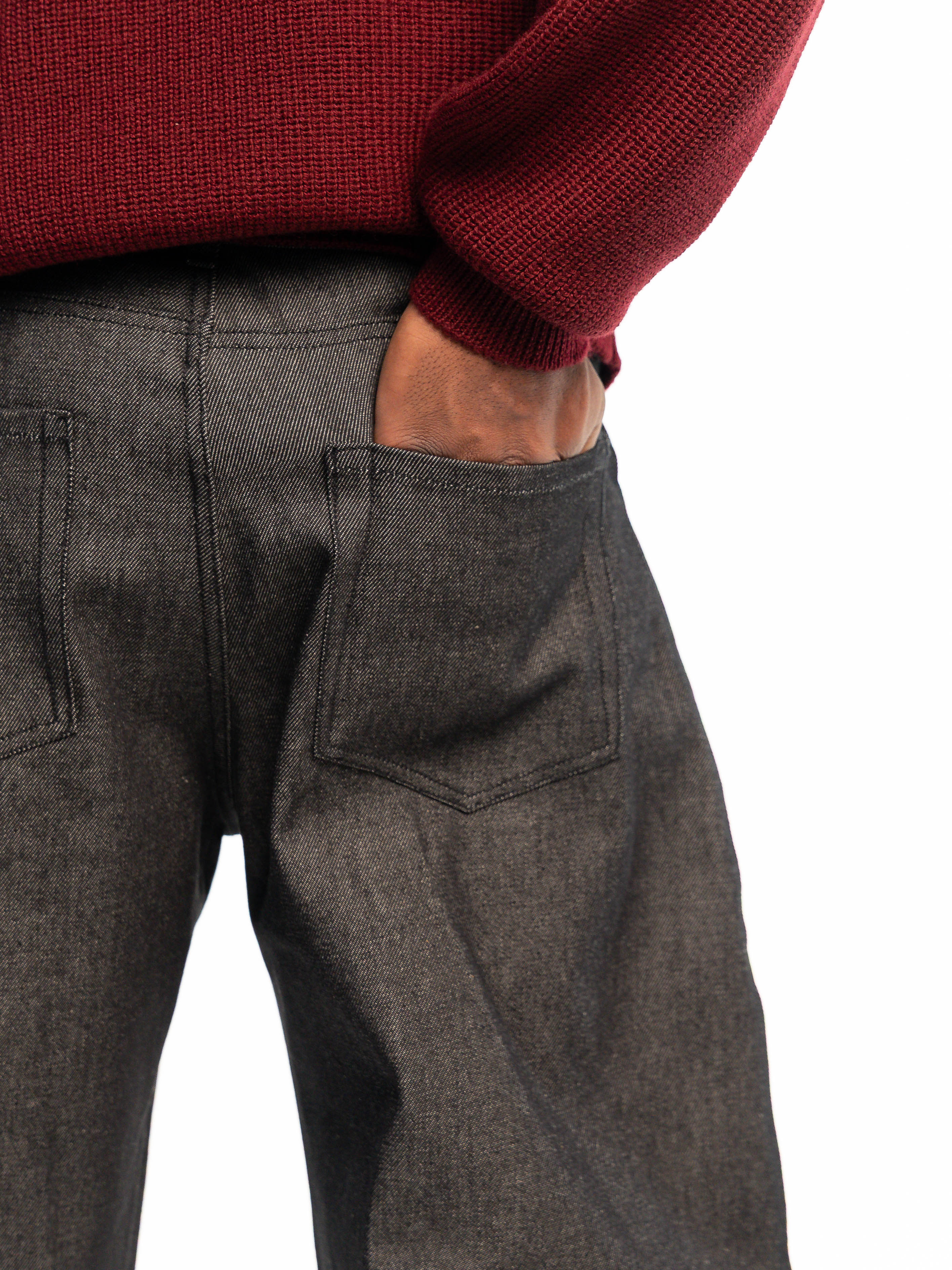 Balloon Pants Raw Denim Black - Image 5