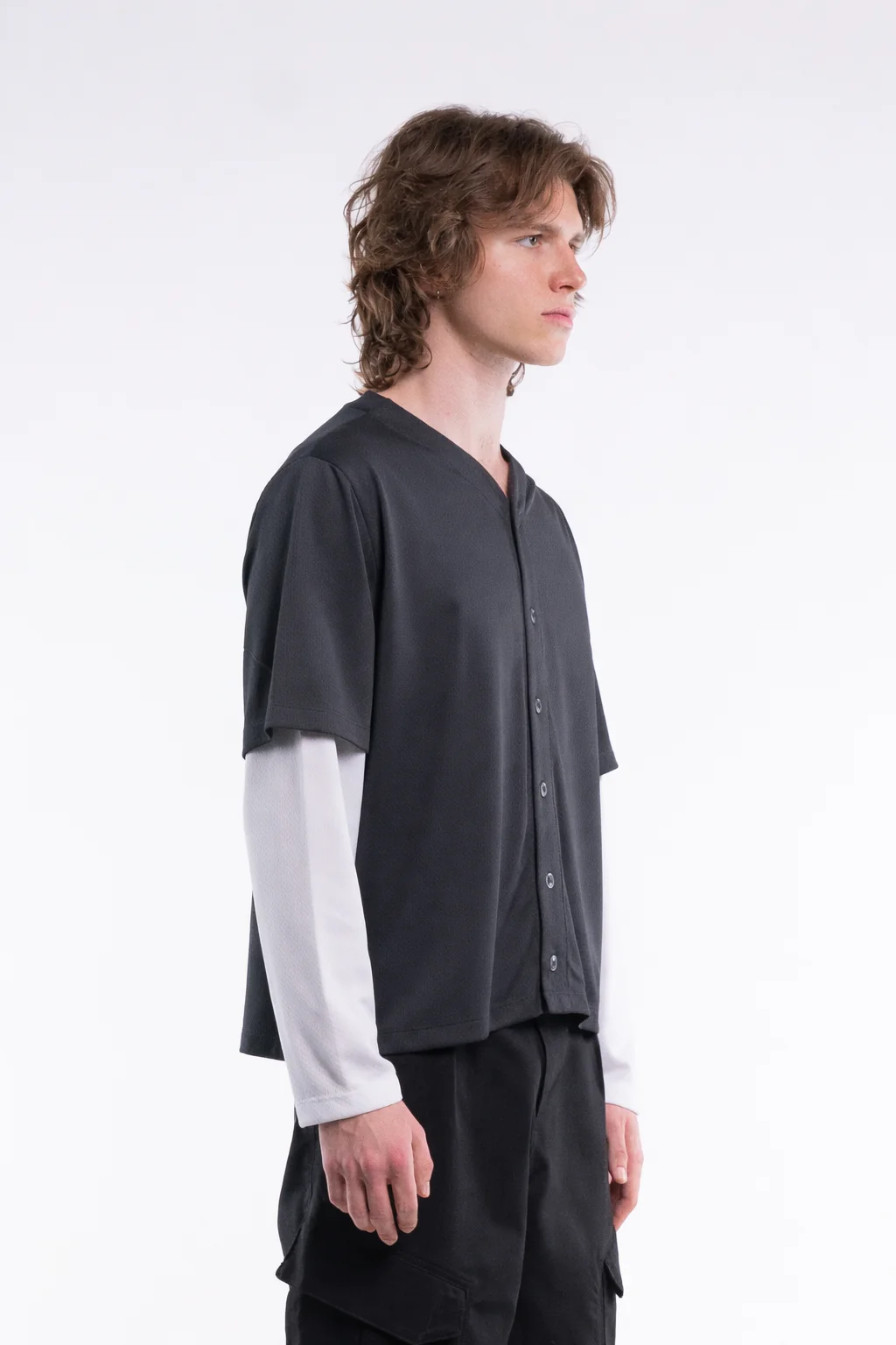 Baseball Jersey Longsleeve Dark Grey - Image 3