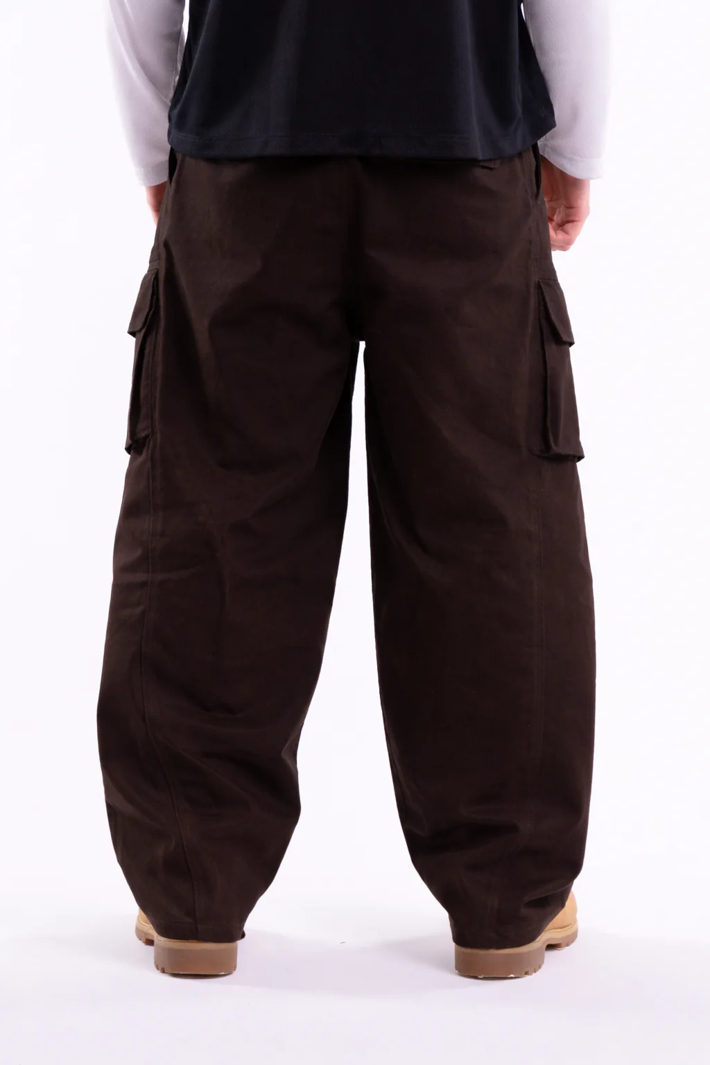Cargo Balloon Pants Dark Chocolate - Image 4