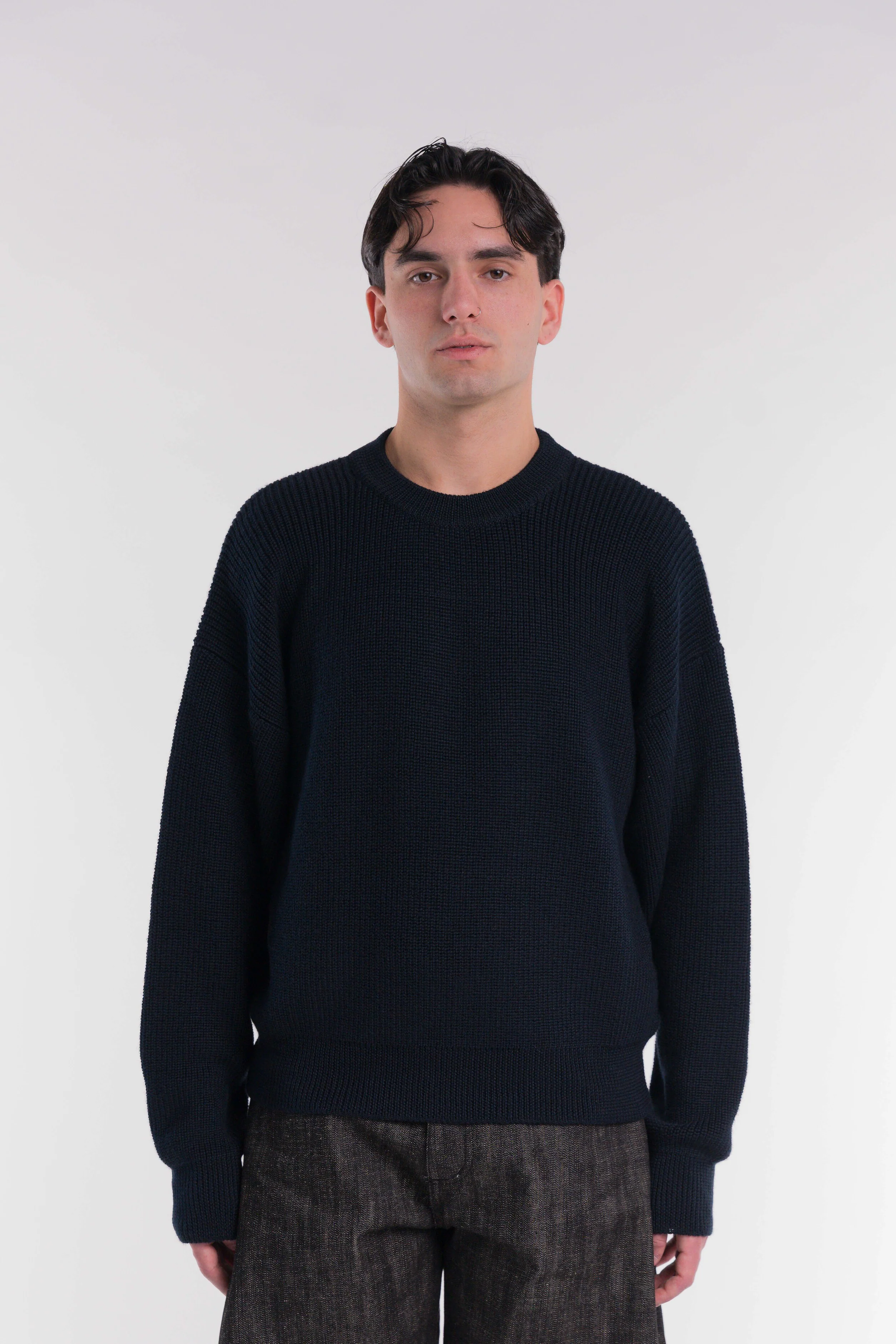 Core Merino Knit - Made in Carpi - Night Blue - Image 3
