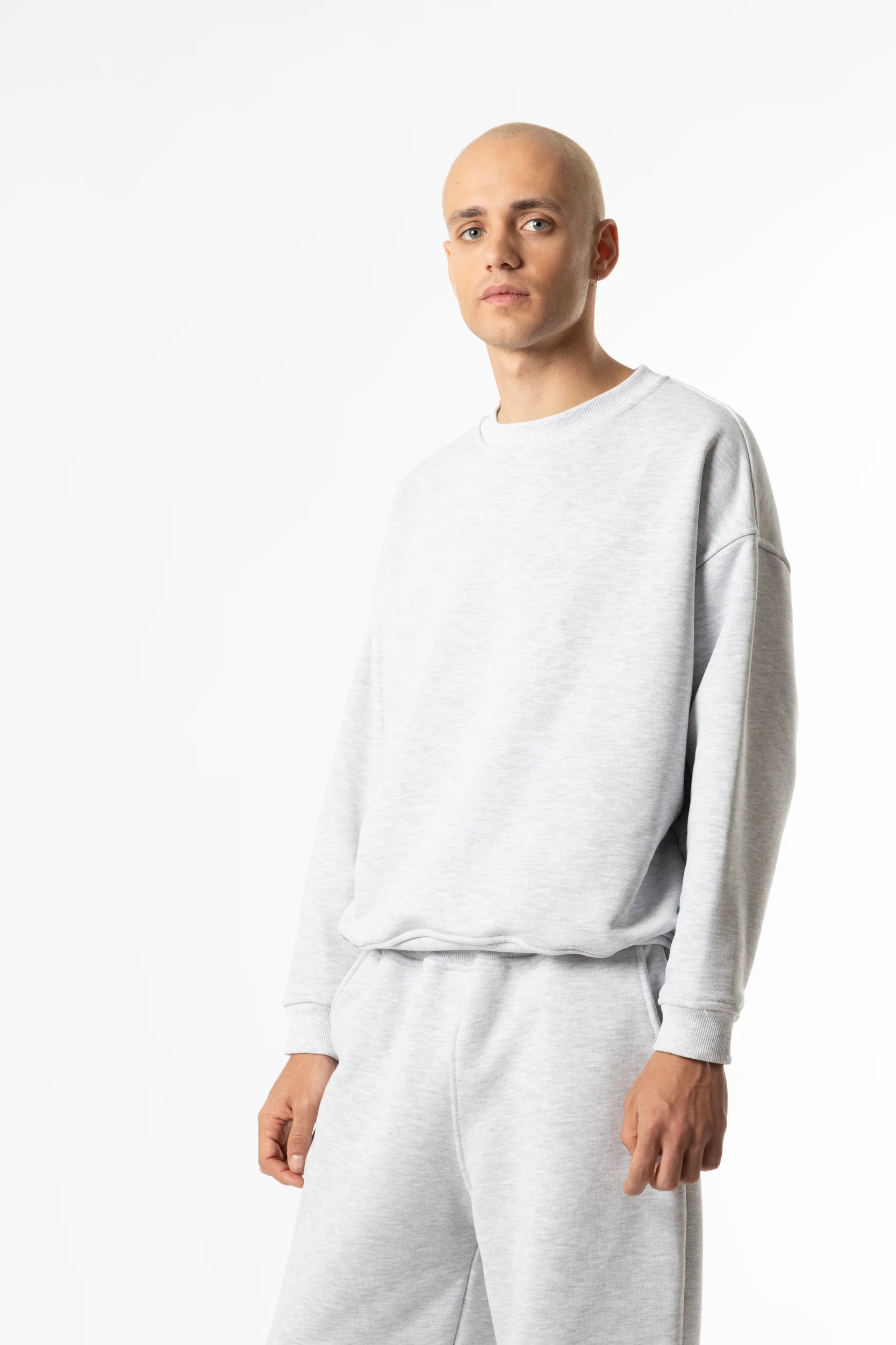 Crewneck Cropped Blanks 500GSM Dark Chocolate - Image 4