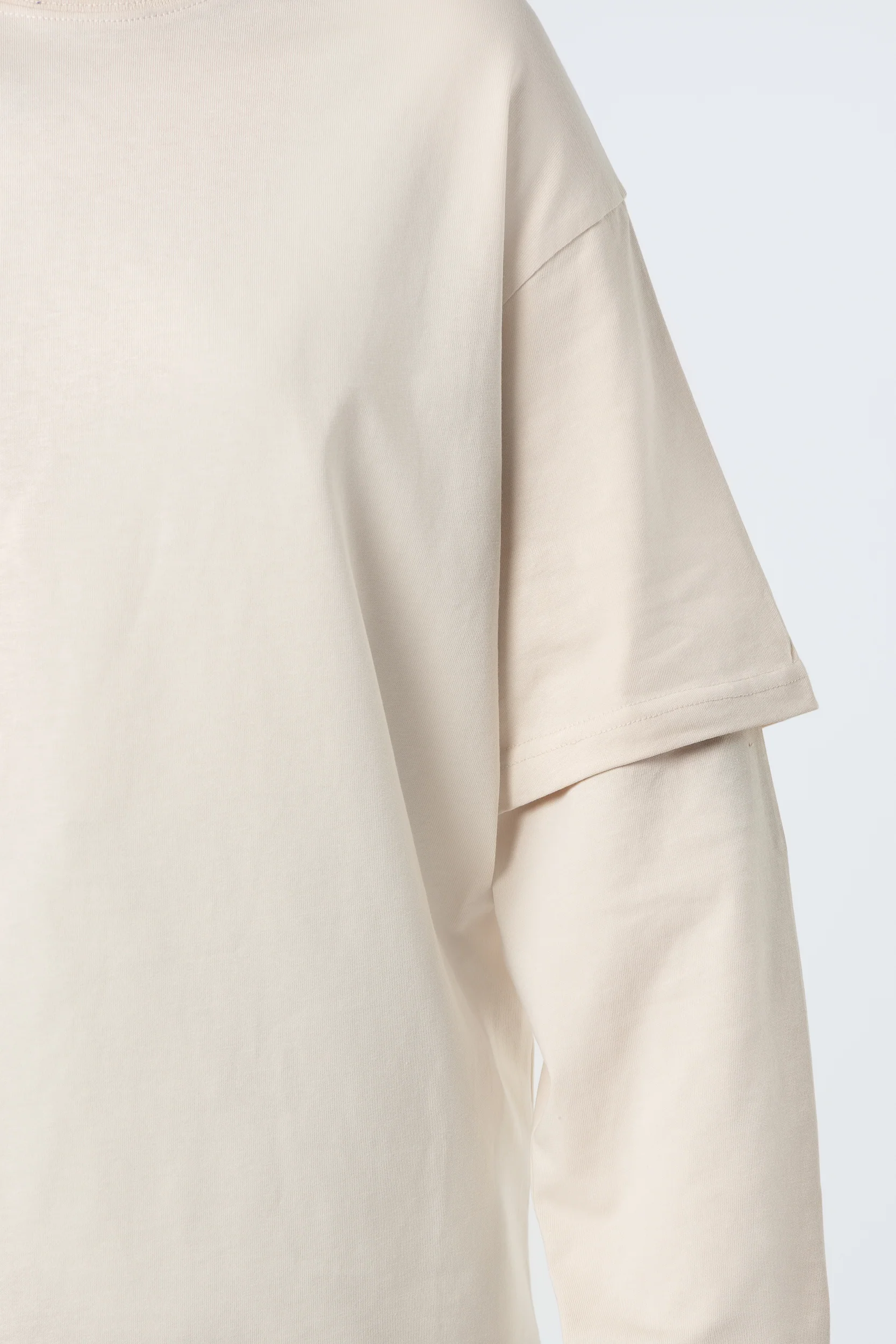 Double Long Sleeve Blanks 220GSM Sand - Image 10