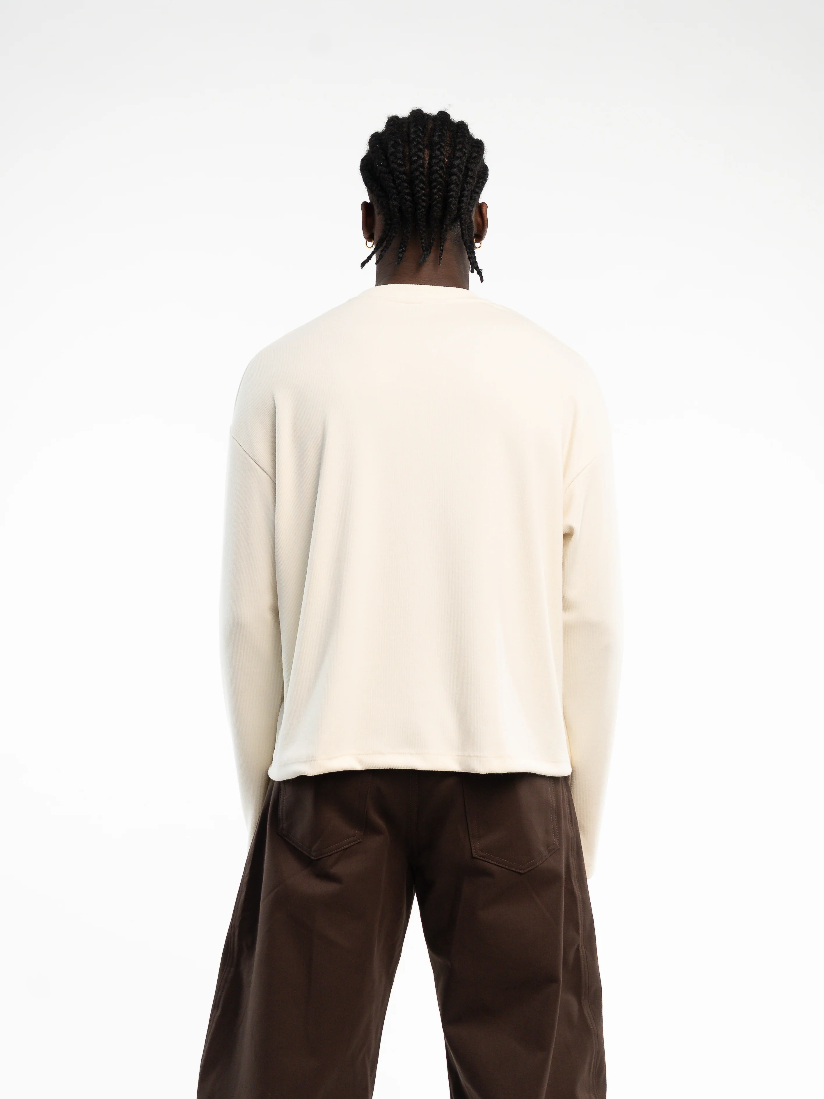 Essential Rib Longsleeve Cream - Image 4