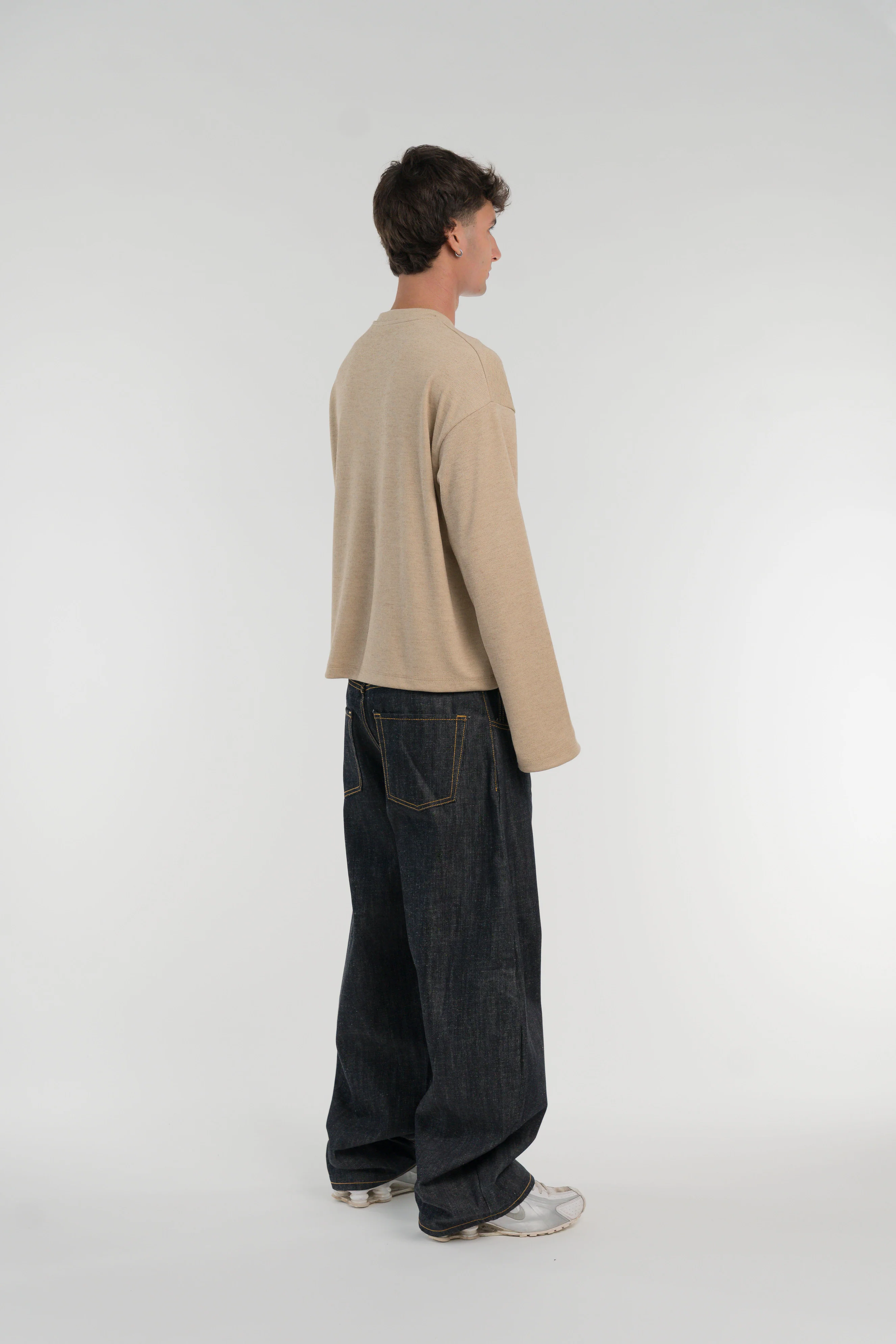 Essential Rib Longsleeve Sand - Image 4