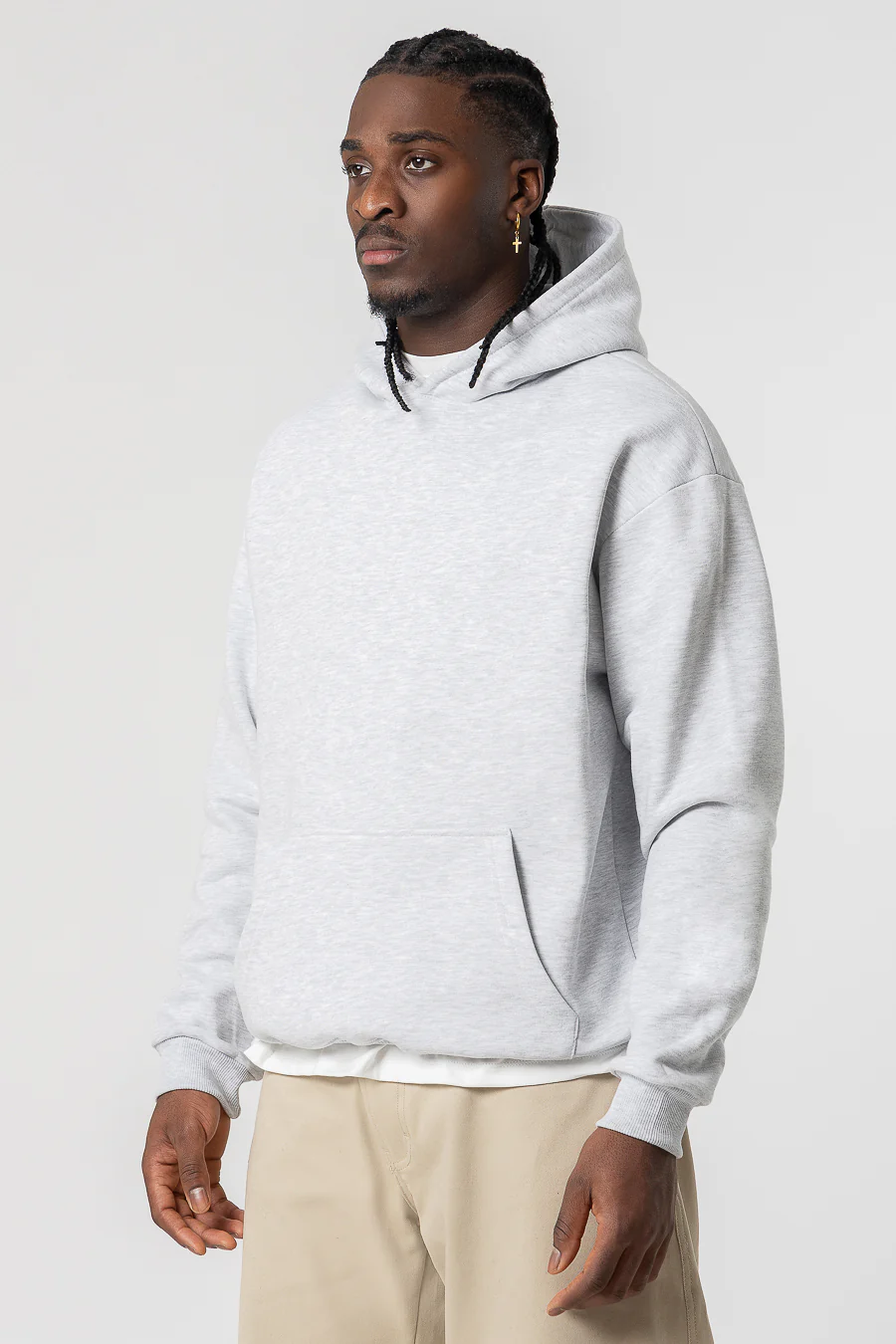 Hoodie Premium Blanks 330GSM Sport Grey - Image 4