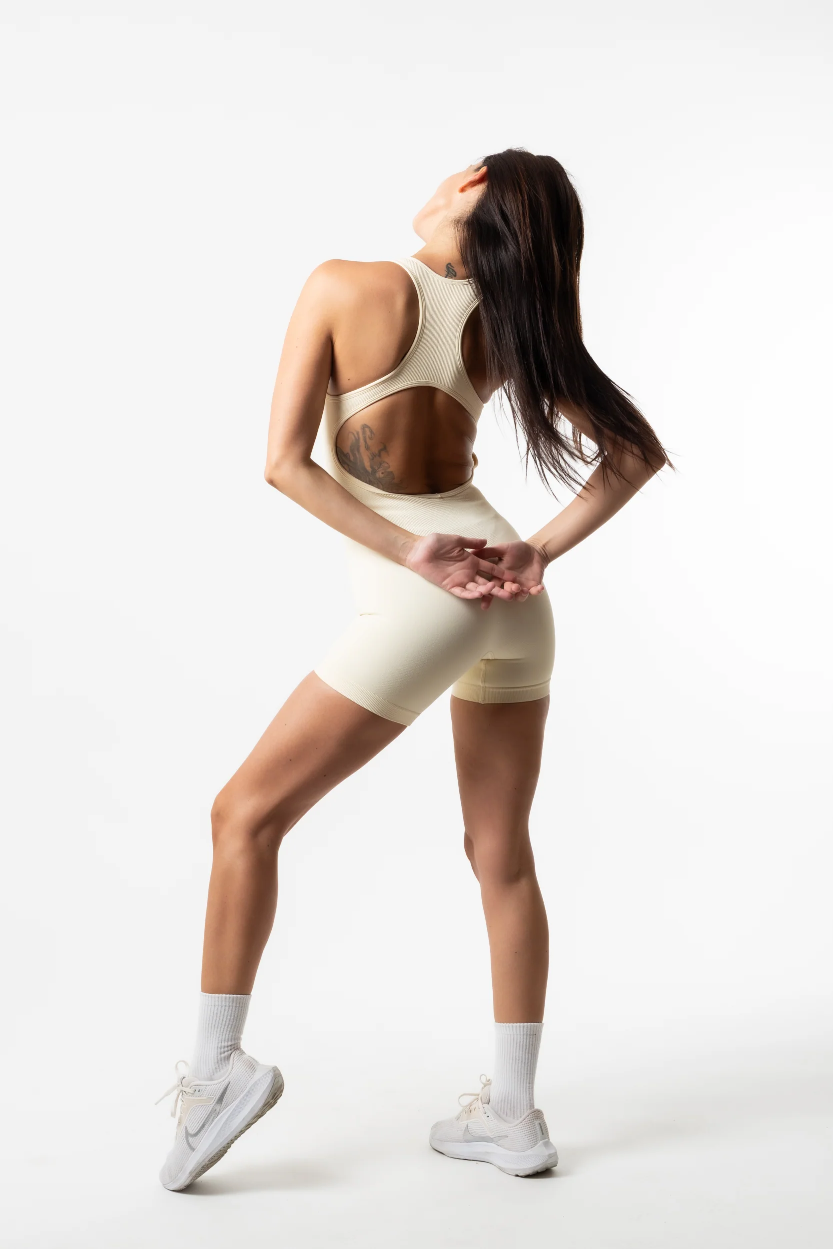 Jumpsuit  Short Seamless Off White - Image 3