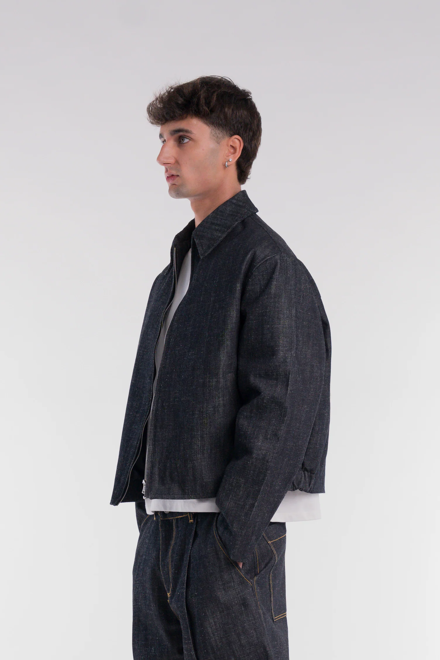 Raw Denim Jacket Blue - Image 3