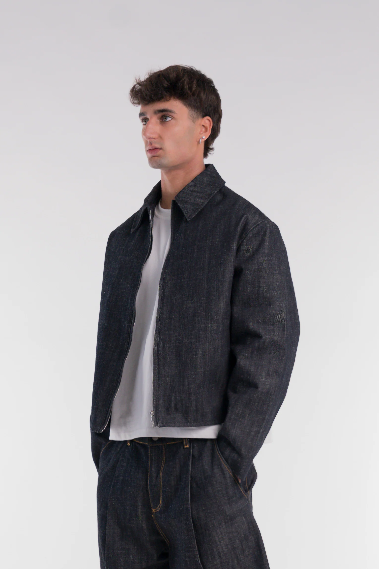 Raw Denim Jacket Blue - Image 4