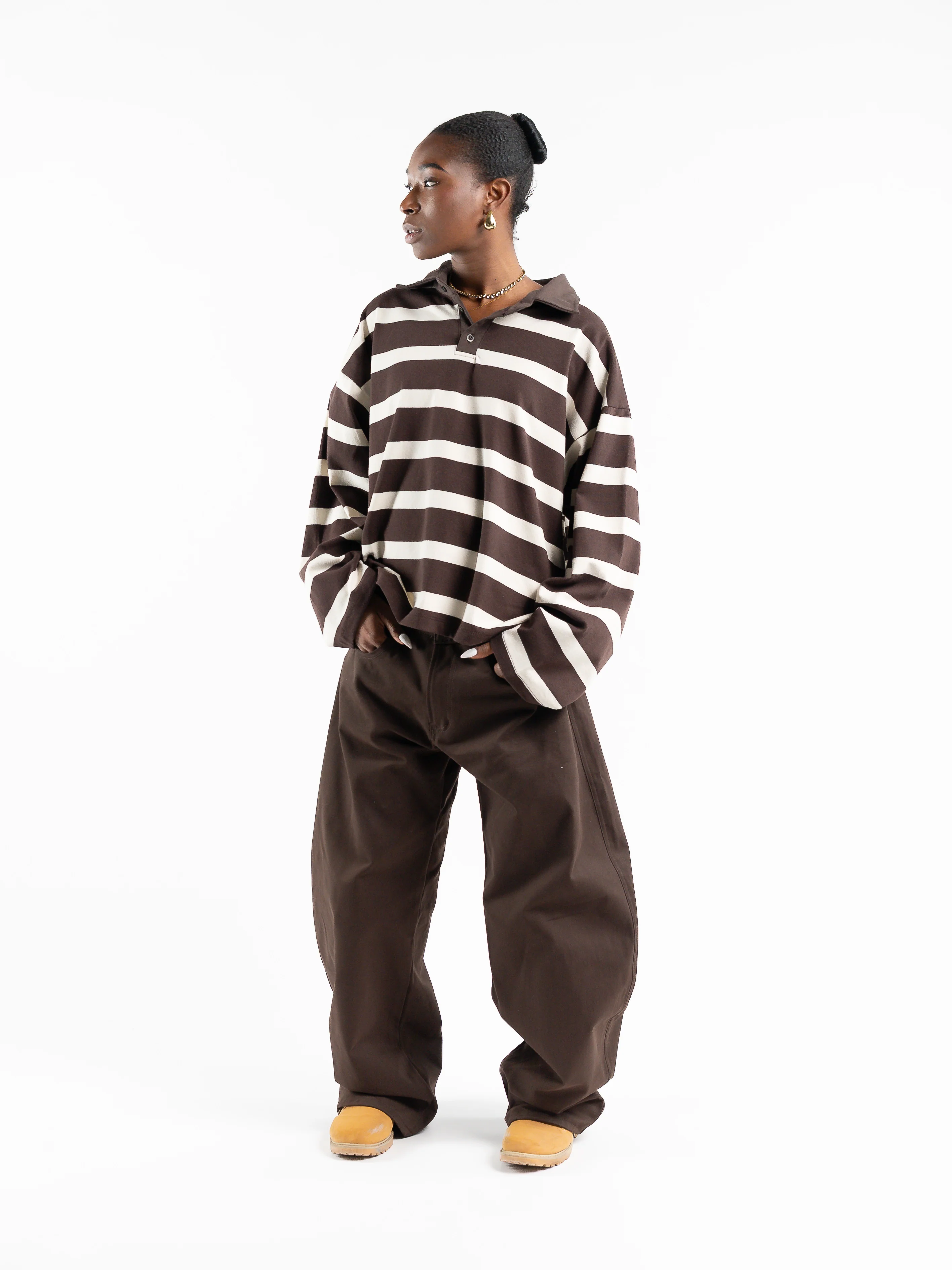 Campus Rugby Polo Moka/off-white - Image 7