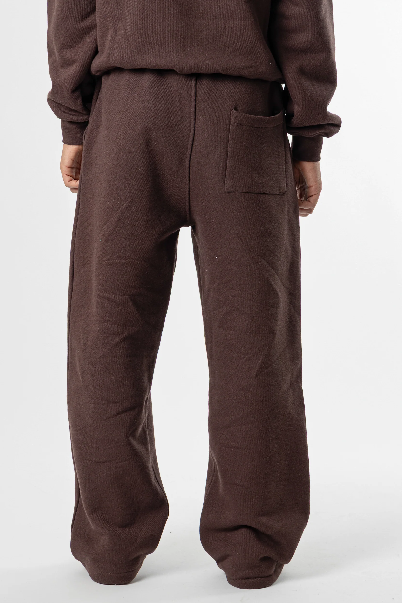 Sweatpants Baggy Fit Blanks 500GSM Dark Chocolate - Image 8