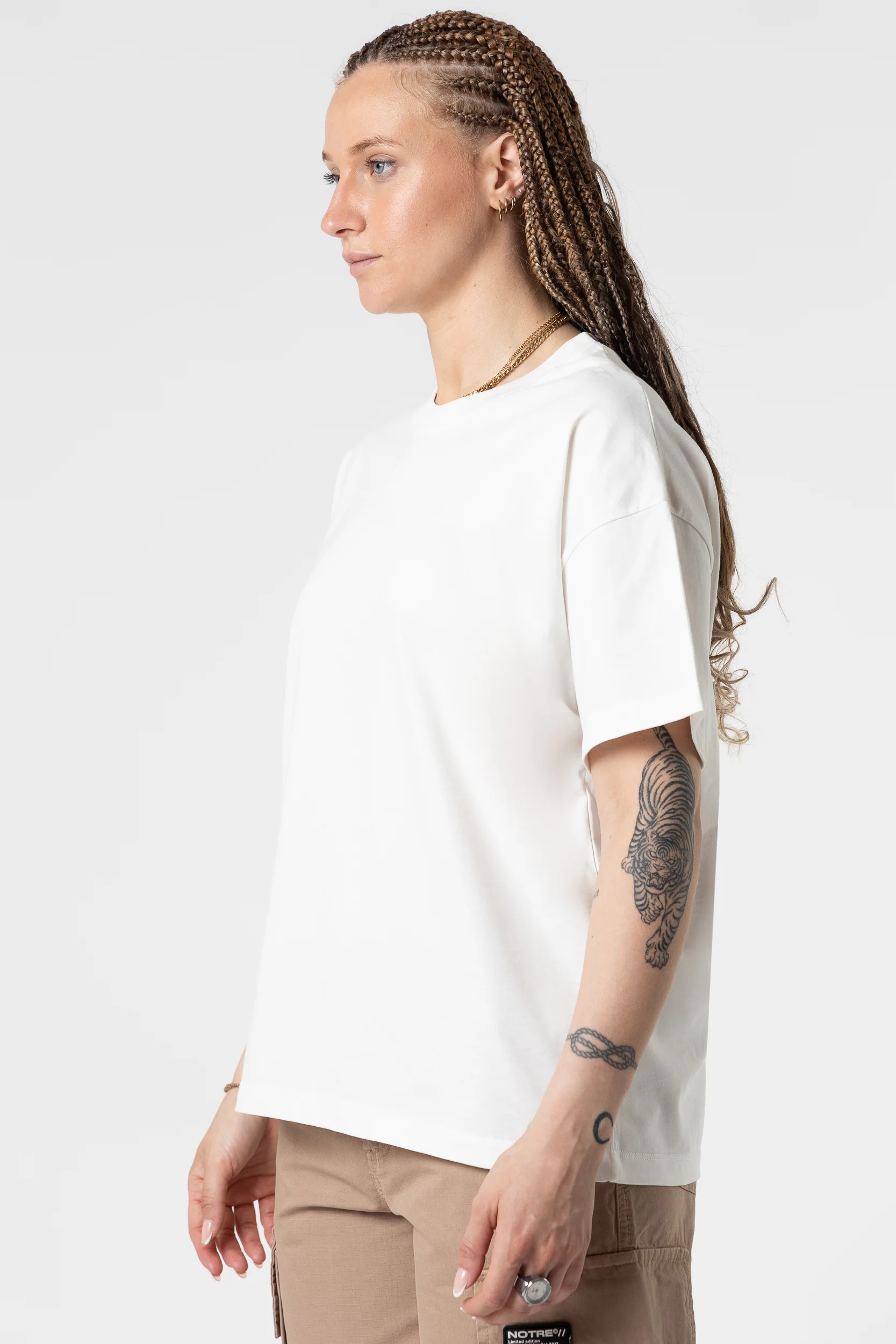 T-Shirt Blanks Boxy Fit 190GSM Sand - Image 5
