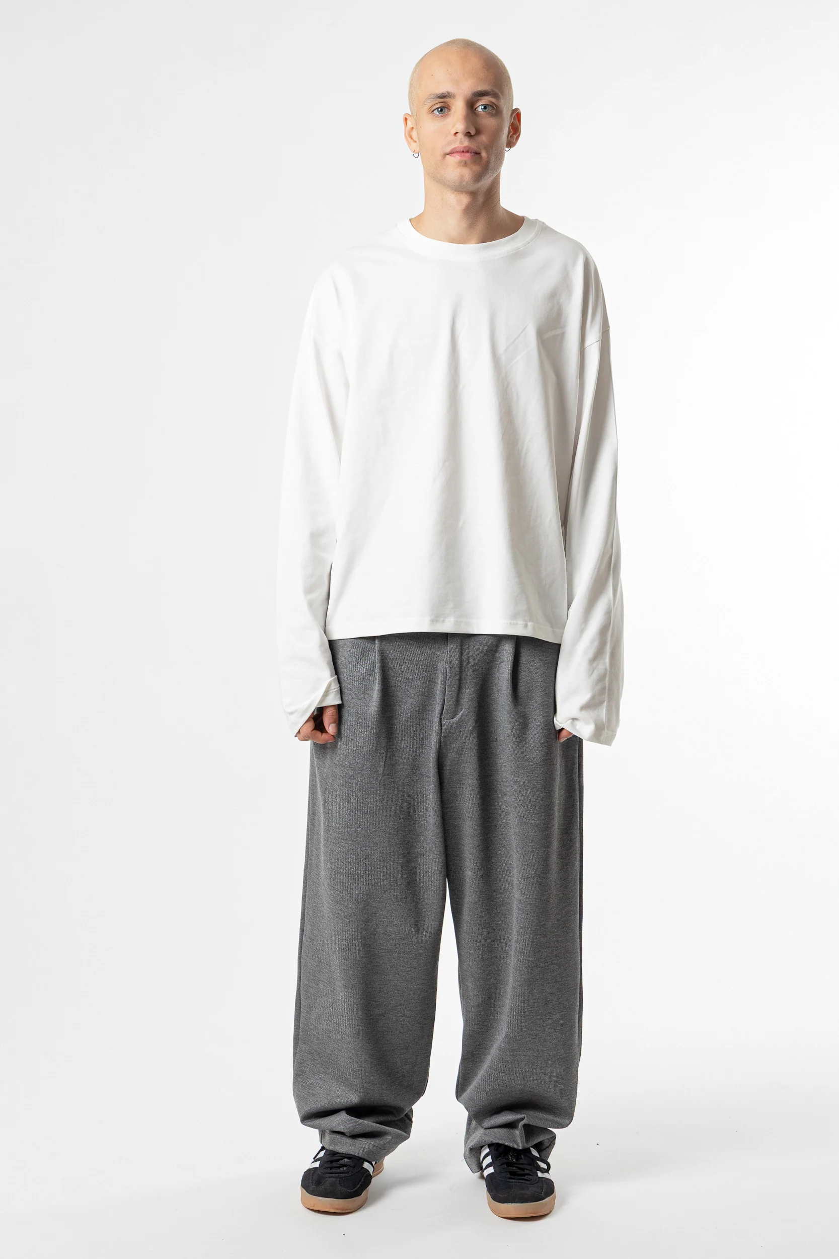 Tailored Baggy Pants Grey - Image 4