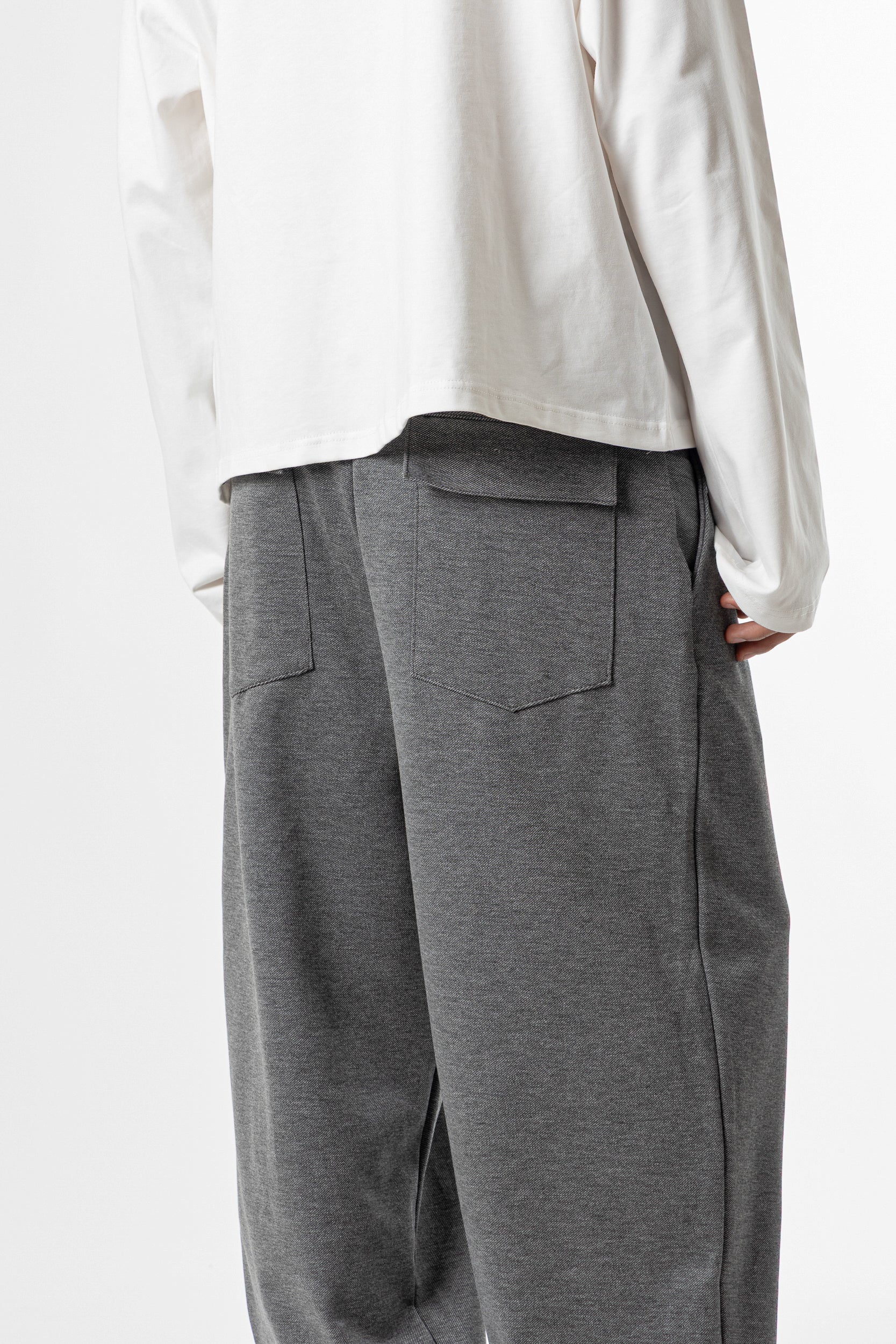 Tailored Baggy Pants Grey - Image 8