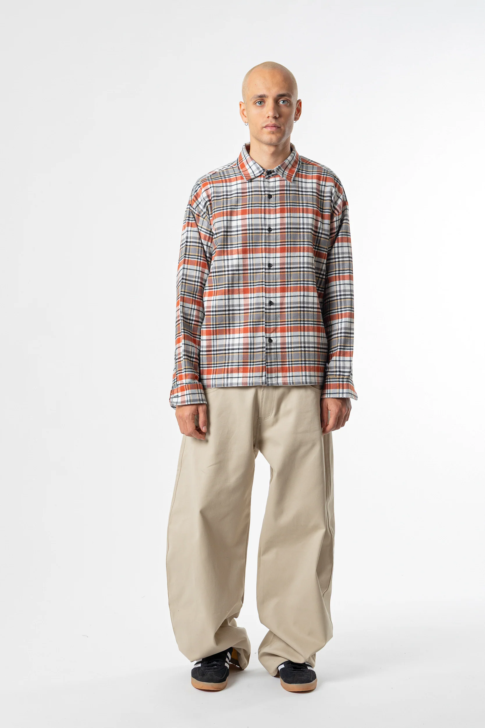 Tartan Shirt boxy fit white/red - Image 3